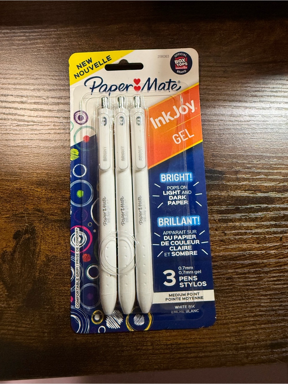 Paper Mate InkJoy Gel White Pens - 3 Pack